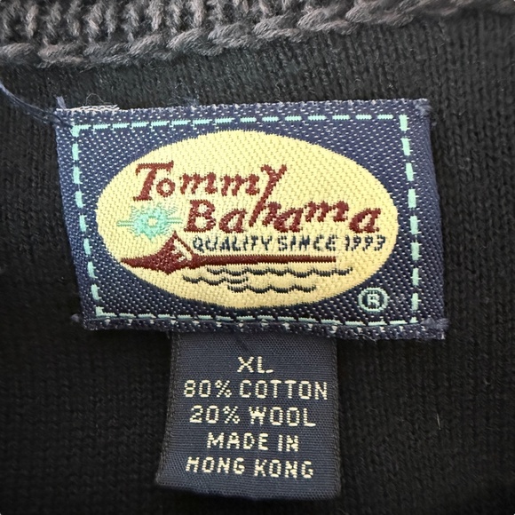 Vintage‎ Tommy Bahama Mens Knitted Cotton Wool Sweater Sz XL Quiet Luxury Gray - Picture 3 of 11